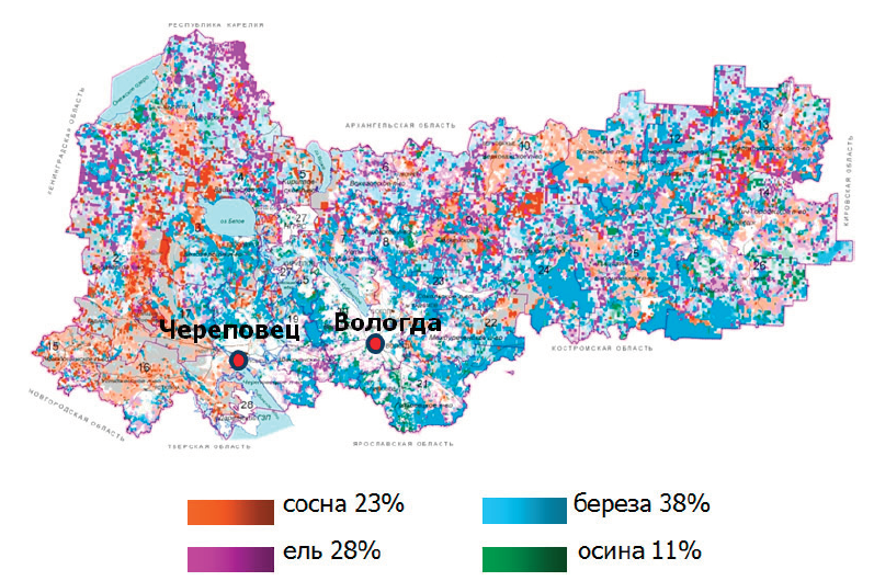 Почвенная карта вологодской области